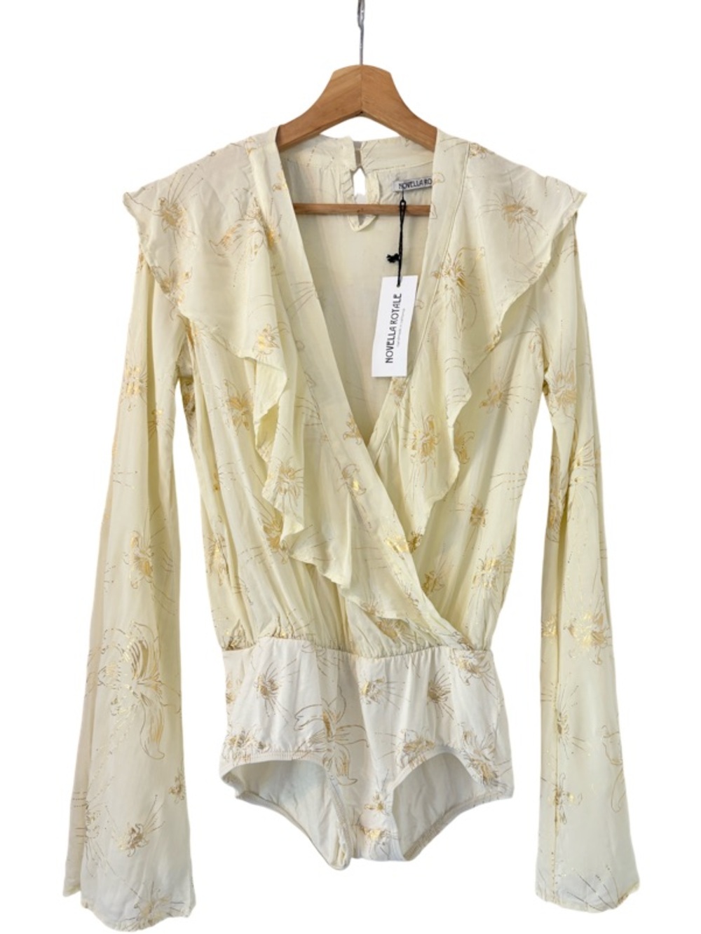 Novella Royale Jones Bodysuit in Gold Lily Size S - Picture 6 of 11